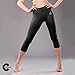 Chromatic Women's Yoga Capri Legging and Resistance Workout Loop Exercise Bands- Set of 5 with FREE Workout Instruction Sheet