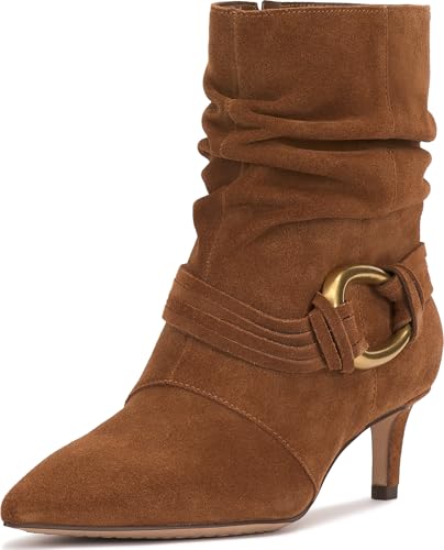 Vince Camuto Kirpa Slouchy O-Ring Bootie, Burnt Sugar, 9.5 at Amazon