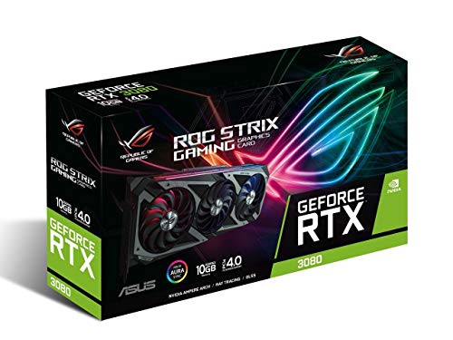 ASUS ROG Strix NVIDIA GeForce RTX 3080 OC Edition Gaming Grafikkarte (PCIe 4.0, 10 GB GDDR6X, HDMI 2.1, DisplayPort 1.4a, Axial-Tech Lüfter-Design, 2.