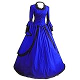 Partiss Women Lace Floor-length Gothic Victorian Dress