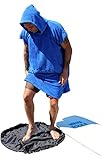 COR Board Racks Changing Towel Poncho Robe With Hood | One Size Fits All | Available in Green, Light Blue, Dark Blue and Dark Grey |Great for changing out of your Wetsuitt