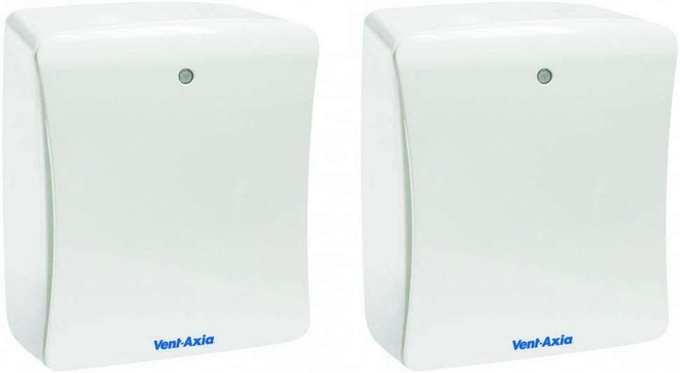 Pack of 2 x Vent Axia 427478B Solo Plus T Bathroom Extract Fans with