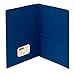 Smead Two-Pocket Heavyweight Folder, Paper Folders with Pockets, Letter Size, Dark Blue, 25 per Box (87854)