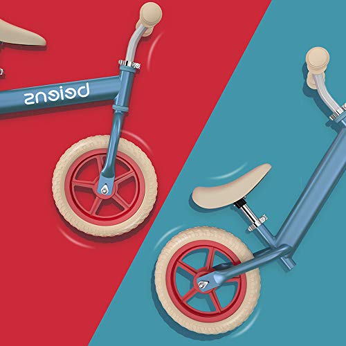 Balance Bike for Kids, 12 Inch No Pedal Kids Bicycle for 2-5 Years Old, Toddler Walking Bicycle, Adjustable Height, Anti-Vibration Structure, Made of Aluminium Alloy, Indoor Outdoor Activities