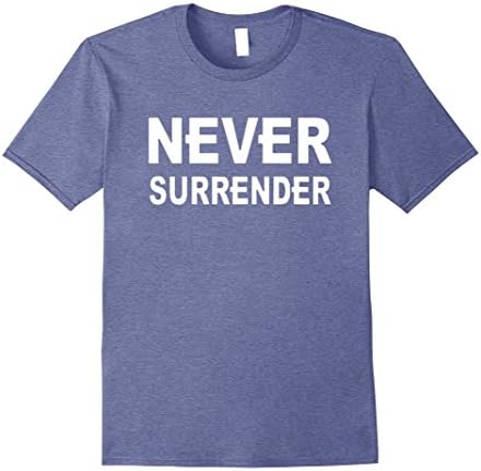 Mens NEVER SURRENDER TSHIRT 2XL Heather Blue