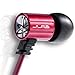 JLab Audio J4 Heavy Bass, Rugged Metal In-Ear Headphone, GUARANTEED FOR LIFE - Black/Red