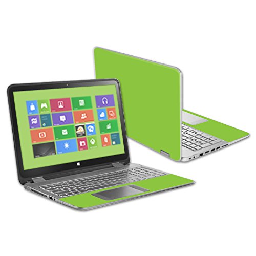 Mightyskins Skin Compatible with Hp Envy X360 15.6" (2014 Version) Laptop Wrap Cover Sticker Skins Solid Lime Green