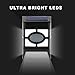 Derlights Solar Wall Lights Outdoor, Waterproof Solar Fence Light for Landscape Garden Yard Lawn Fence Deck Roof Lighting Decoration (4pcs)