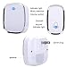 Wireless Doorbell, Waterproof Chime Kit Operating at 1000ft with 1 Push Button Transmitter（Battery included）and 2 plug-in Receivers,36 Chimes, No Batteries Required for Receivers, (White)