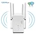 WiFi Range Extender Amplifier Wireless Signal Booster Up to 1200Mbp, 2.4 & 5GHz Dual Band with Repeater/AP/Router/with Access Ethernet Port Easy Set-Up and Usage