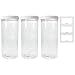 Clear 80 oz PET Plastic (BPA Free) Extra Large Refillable Jar - (3 Pack) + Labels