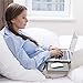 EHO Laptop Lap Pad – Laptop Stand Pad w Retractable Mouse Pad Tray, Anti-Slip Heat Shield Tablet Notebook Computer Stand Table w/Sturdy Stable Cooler Work Surface for Bed Sofa Couch or Travelthumb 1