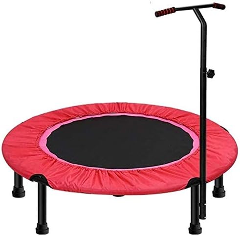 YZPXDD 40″Kids Adults Trampoline,Mini Fitness Trampoline With Adjustable T-bar Stability Handle Aerobic Bouncer Trampoline for Gym/Home, Max. Load 200kg in Red Fitness trampolin