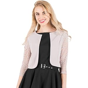 BlackButterfly Korter 3/4 Kant Mouw Open Bolero Avond Jasje Bloes