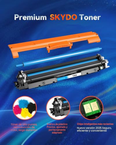 Toner 126A Compatible for HP 126A CE310A CE311A CE312A CE313A for HP LaserJet CP1025nw CP1025 Color LaserJet Pro 100 Color MFP M175A M176n M175nw M177fw M275 (Black, Cyan, Yellow, Magenta) a)