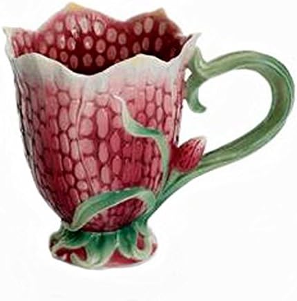 Retired Franz Fine Porcelain "Flowerama" Fritillary Flower Footed Mug in Adorable Treasures Gift Box