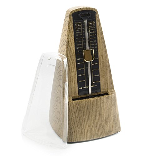 Traditional Mechanical Metronome, Triangle Pyramid Metronome with Bell Ring, Tempo 40-208 Bpm