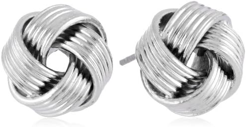 Signature 1928 "Collection" Silver-Tone Love Knot Stud Earrings