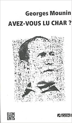 Amazon Fr Avez Vous Lu Char Mounin Georges Discepolo Thierry Livres