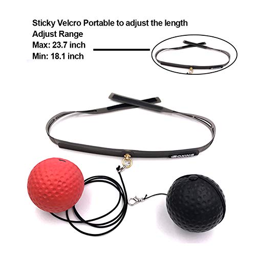 Boxing Reflex Ball, Seed 2 Difficulty Level Boxing Punching Balls with Headband, Softer Than Tennis Ball, Training to Improve Hand Eye Coordination, Punching Skill, Speed, Reaction, Great Boxing Train - Thumbnail 3