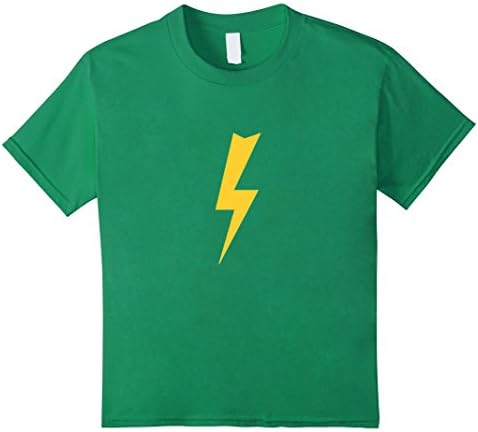 unisex-child Lightning Strike Emoji T-Shirt Bolt Flash Thunder Shock 8 Kelly Green