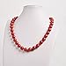 JANE STONE Fashion Faux Turquoise Necklace Acrylic 5-Row Multi-Layered Collar Women (Red 2)