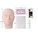19pcs Eyelash Extension Kits,Professional Mannequin Head Training Eyelashes Extensions Practice Cosmetology Esthetician Supplies with Eye Lashes Glue Tweezers Tools sets