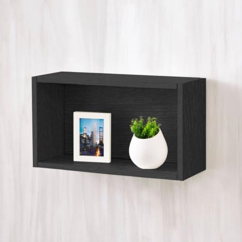 Varick Gallery Andrade Wall Rectangle Eco Decorative Accent Shelf, Black