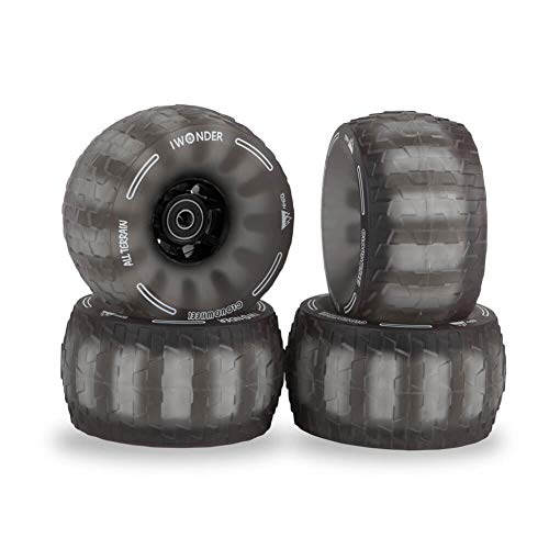 IWONDER Cloud Wheel Electric Skateboard Wheels All Terrain Off Road 120mm 78A Translucent Urethane Patented Damping Foam Core Longboard Wheels