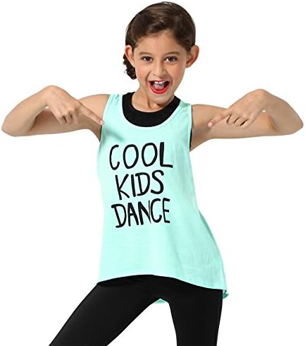 Girls Cool Kids Dance Tank Green X-Large