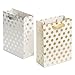 Haute Soiree - 12 pack - Medium Sized Gift Bags Set with Ribbon Handles - 6 Gold and 6 Silver Polka Dot Bags Perfect for Weddings, Birthday and Holiday Presents