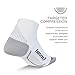 Feetures Plantar Fasciitis Relief Sock with Arch Support Compression for Foot Pain, for Men and Women, Easy to Use Convenient Relief - Ultra Light - Quarter - White - Medium