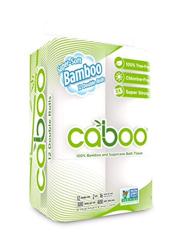 Caboo Tree-Free Bamboo Toilet Paper, 12 Big Rolls