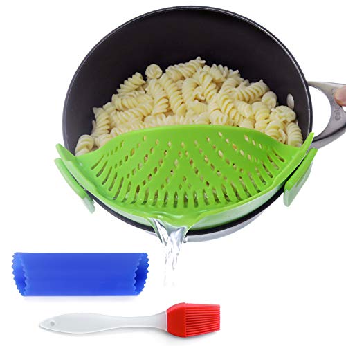Clip-on food strainer