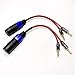 CNCESS CESS-004 Banana Plug to Female Speakon Speaker Adapter Cable 12AWG - 2 Pack (4mm Banana)