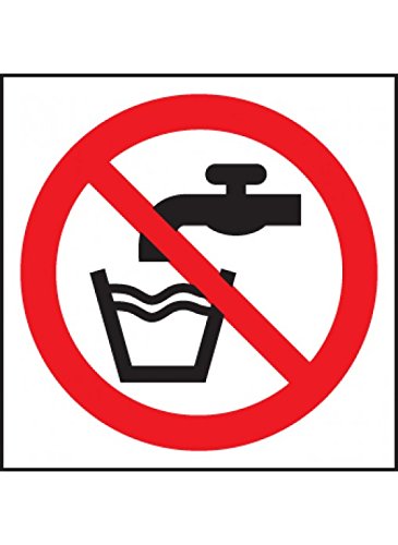 Caledonia Signs 13605M Not Drinking Water Sign, 600 mm x 200 mm, Rigid Plastic