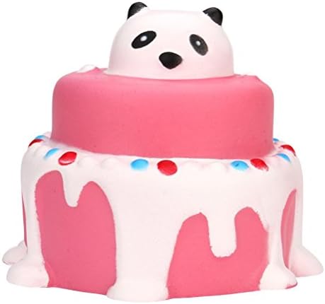 Vinjeely Squeeze Kawaii Panda Cake Squishy Toy, Slow Rising Cream Scented Decompression Stress Relief and Time Killing Toys
