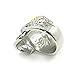 AUMRET Halloween Skull Stainless Steel Simulated Silver Gothic Cross Titanium Steel Ring (9)