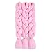 CCmargue Jumbo Braiding Hair 3pcs Pink Kanekalon Braids Hair Pure Color Ombre Braiding hair (3pcs, pink)