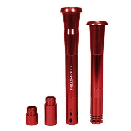 TITAN STEM DOWNSTEM MULTIPLE SIZES 3" THROUGH 8.5" W/ MULTI PERCS RED