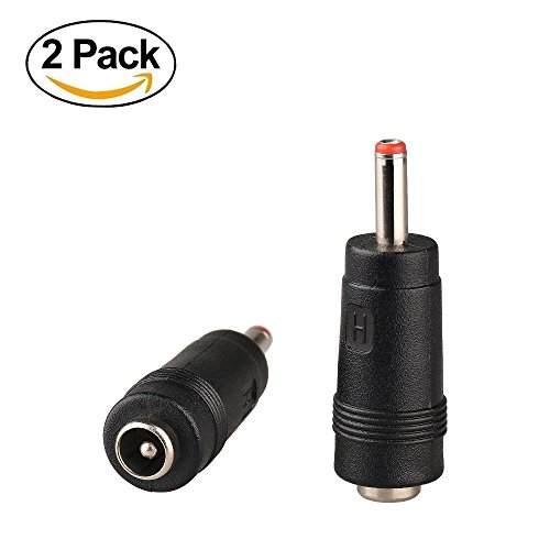 Onite 2 PCS DC Plug Tips Female Connectors to Male Jack (5.5x2.1mm to 3.5x1.35mm)