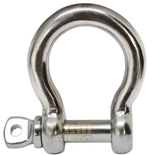 5 PC 1/2" Stainless Steel Anchor Bow Shackle with Screw Pin 1600 LB