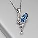 FANSING Blue Crystal Necklaces for Women