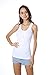 Women Soft Button Sleeveless Knit Ribbed Cotton Tank Tops,White