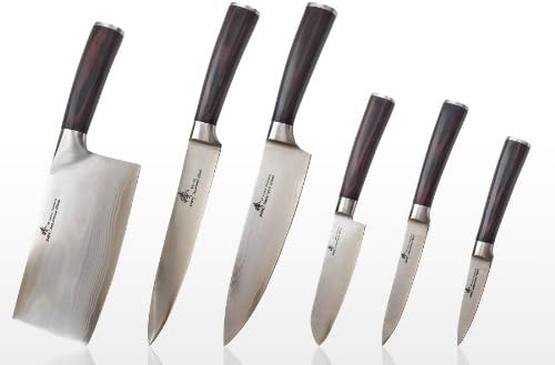 Zhen Japanese Damascus VG-10 Knife set, 6-piece