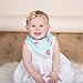 Baby Bandana Drool Bibs for Girls with 2 Burp Cloths, 6-Pack Gift Set for Drooling and Teething, 100% Organic Cotton, Soft, Absorbent, Hypoallergenic - 