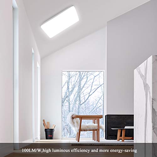 LEOEU LED Deckenleuchte mit Bewegungsmelder, 24W 2400LM IP54 Deckenlampe mit Bewegungsmelder 4000K, Sensor Leuchten für… – Bild 6