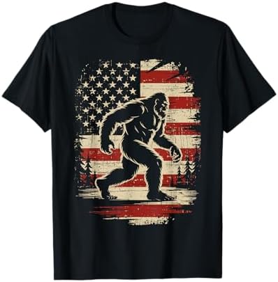 Amazon.com: Bigfoot Merica Rock American Flag Patriotic 4th of