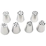 Signstek 7PCS Stainless Steel Cake Decoration Nozzles DIY Icing Piping Pastry Cookies Making Bakery Tips