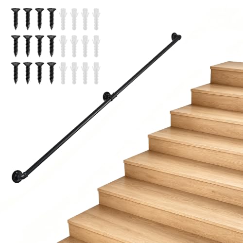 Metal Staircase Handrails Industrial Pipe Stair